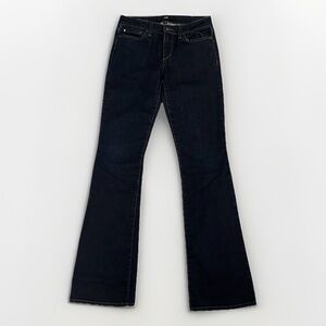 ELSE Curvy Flare Bootcut Jeans Womens 28 Blue Denim Mid Rise Stretch Pants 28x32